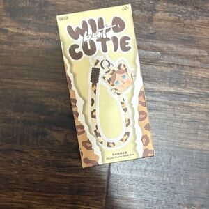 Wild But Cutie Leopard Print Phone Charm Strap - Brown